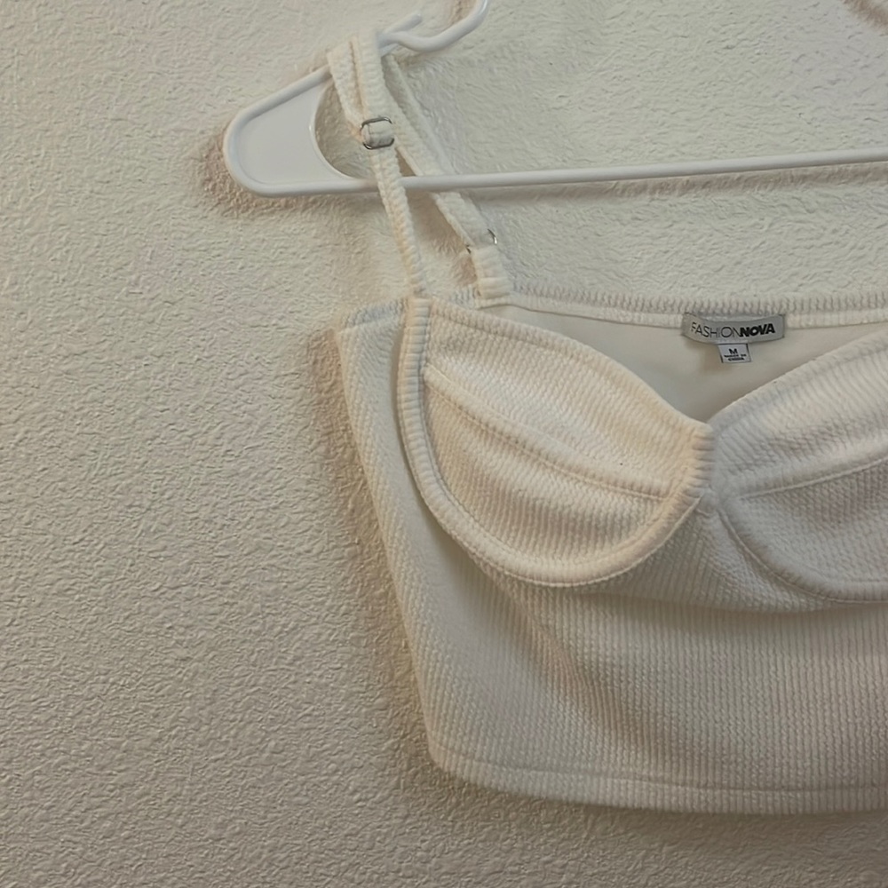 White Fashion Nova Bustier top